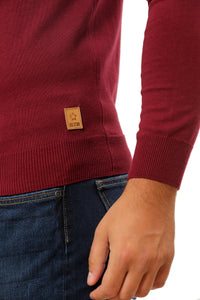 Basic Sweater Round Neck | Bordeaux
