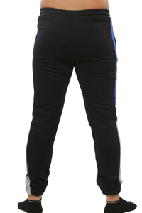Slim Fit : Jogging Pant | Black with Blue
