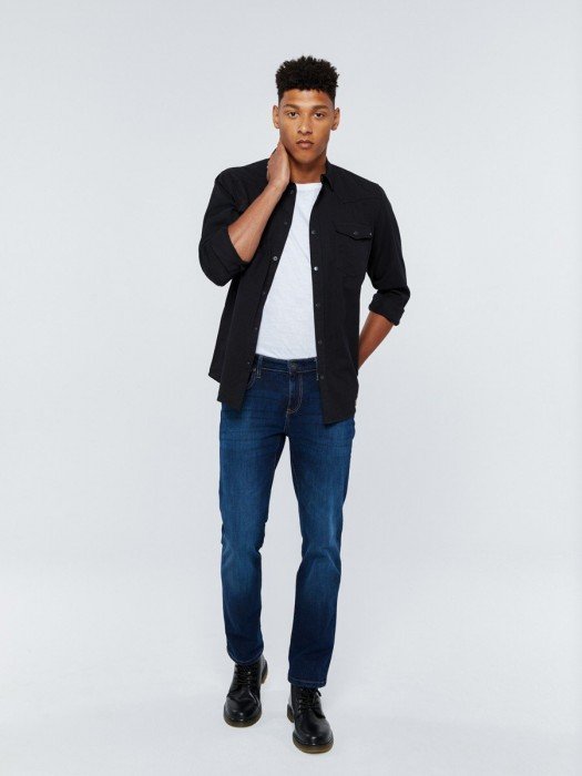 BIG STAR Slim Fit Jeans | Ink Blue Wash