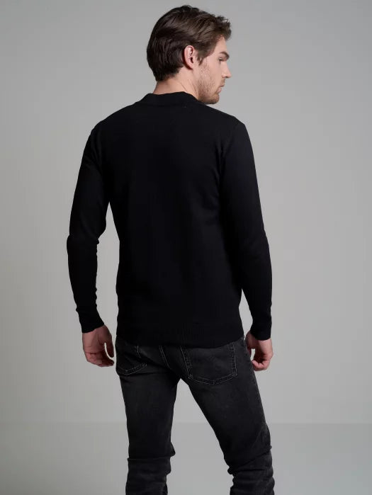 Big Star Full Zip Sweater | Black