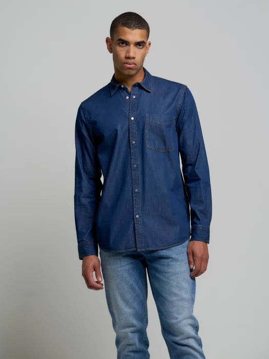 BIG STAR Denim Shirt Long Sleeve | Dark Blue