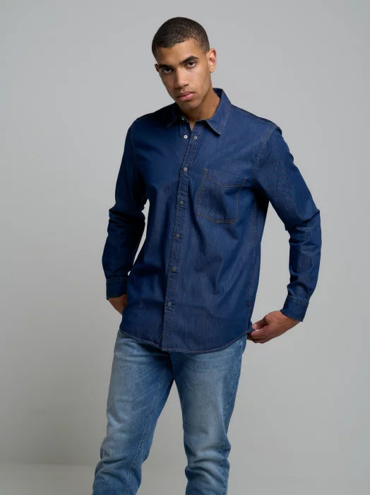 BIG STAR Denim Shirt Long Sleeve | Dark Blue