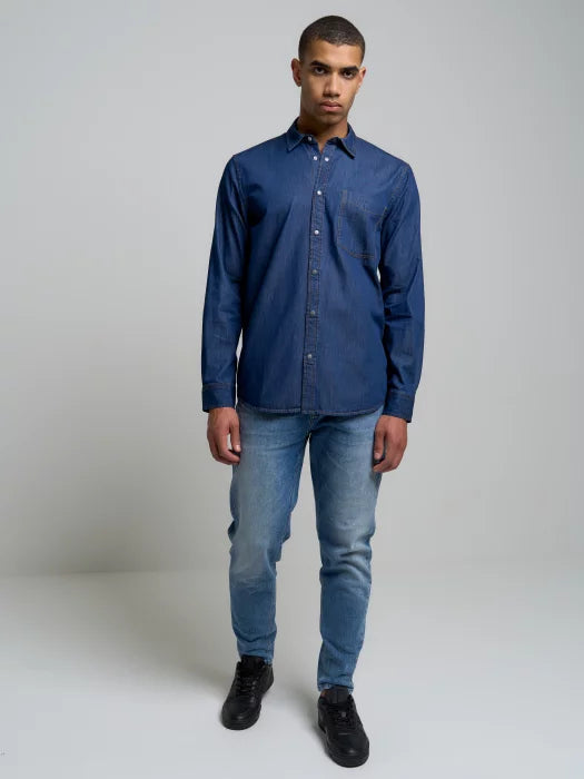 BIG STAR Denim Shirt Long Sleeve | Dark Blue