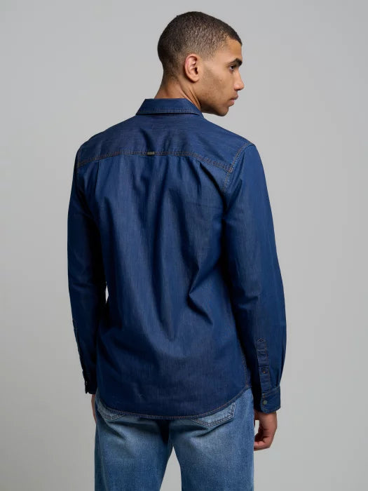 BIG STAR Denim Shirt Long Sleeve | Dark Blue