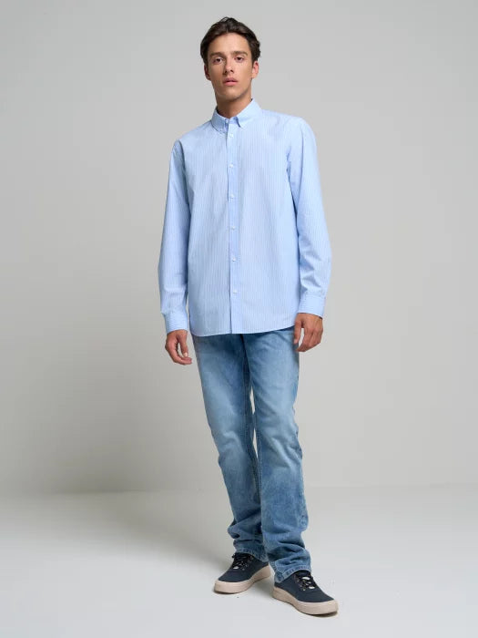 BIG STAR Striped Shirt Long Sleeve | Blue