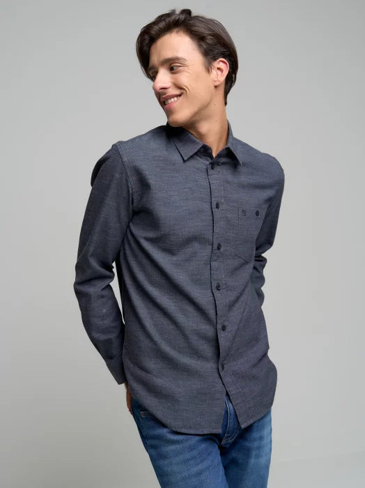 BIG STAR Shirt Long Sleeve | Dark Grey