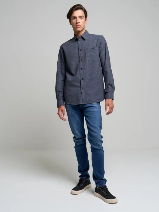 BIG STAR Shirt Long Sleeve | Dark Grey
