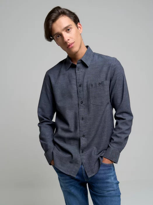 BIG STAR Shirt Long Sleeve | Dark Grey