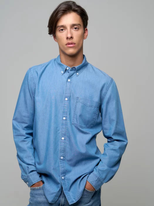BIG STAR Shirt Long Sleeve | Blue Wash
