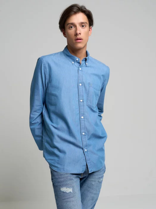 BIG STAR Shirt Long Sleeve | Blue Wash