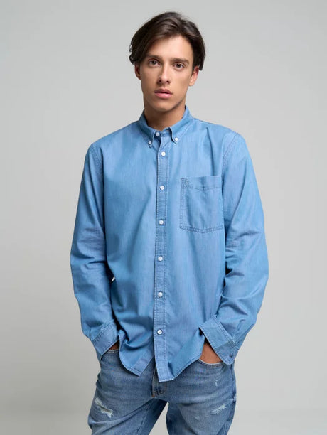 BIG STAR Shirt Long Sleeve | Blue Wash