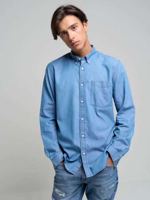 BIG STAR Shirt Long Sleeve | Blue Wash